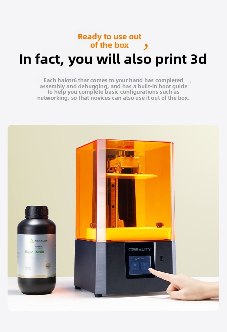 Chuangxiang 3D's HALOT R6 Light-Cured 3D Printer for High-Precision Household DIY Printing of Children's Toys and Figurines