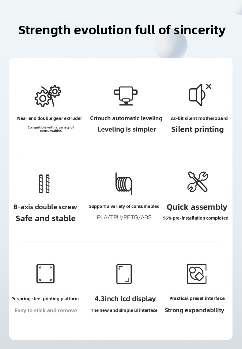 Tranx 3D's newly upgraded, fully automatic leveling 3D printer, the Hi Combo, boasts high precision, high speed, and multi-color printing capabilities.