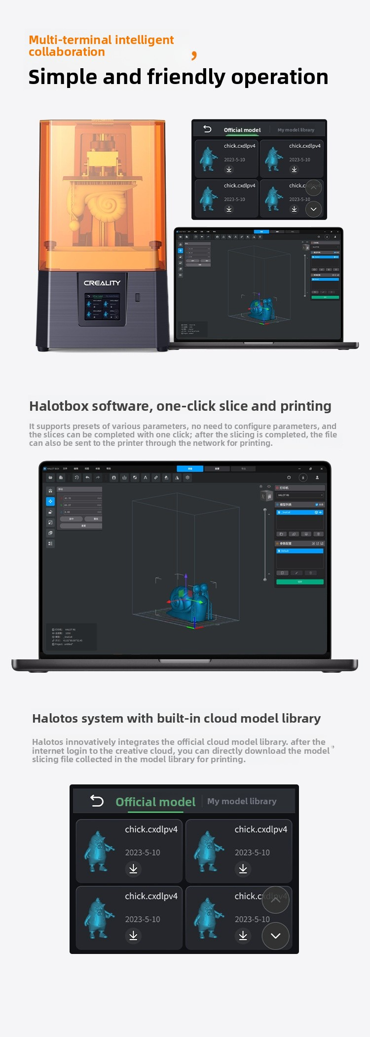Chuangxiang 3D's HALOT R6 Light-Cured 3D Printer for High-Precision Household DIY Printing of Children's Toys and Figurines