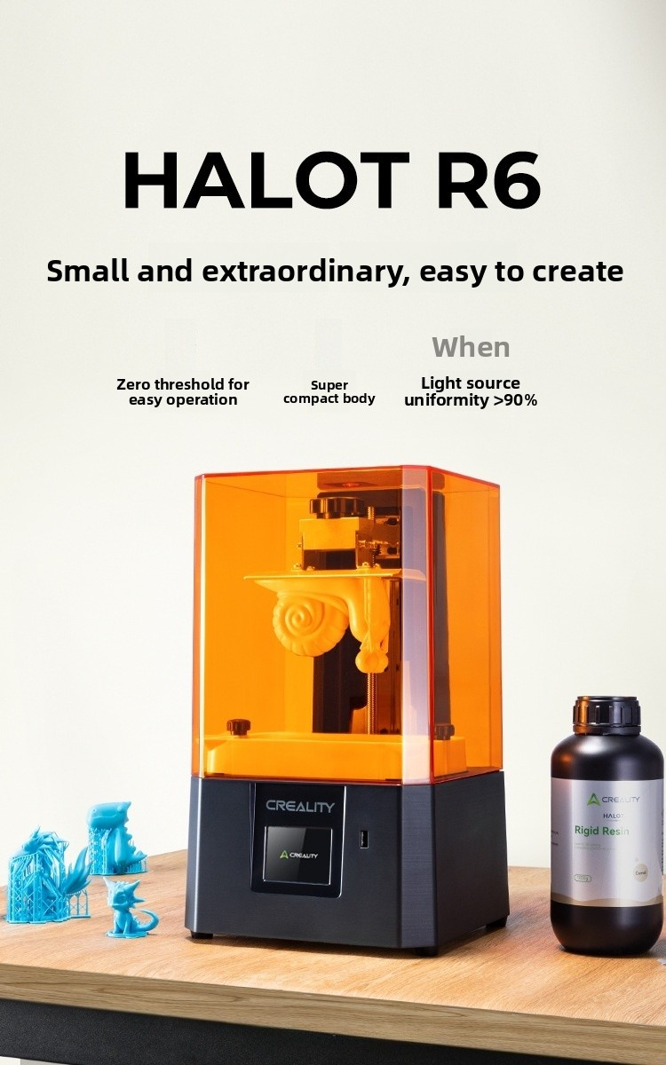 Chuangxiang 3D's HALOT R6 Light-Cured 3D Printer for High-Precision Household DIY Printing of Children's Toys and Figurines