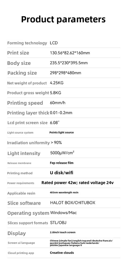 Chuangxiang 3D's HALOT R6 Light-Cured 3D Printer for High-Precision Household DIY Printing of Children's Toys and Figurines